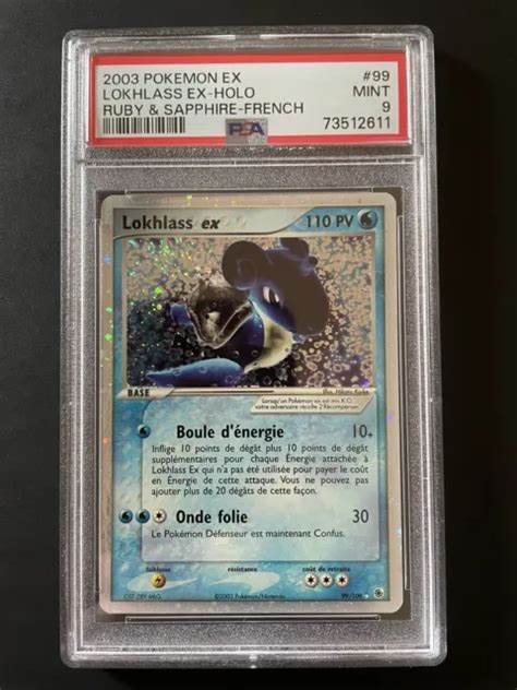 CARTE POKEMON LOKHLASS EX Bloc EX Rubis Et Saphir PSA 9 Neuve FR