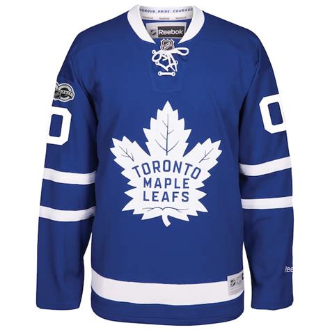 Men's Toronto Maple Leafs Reebok Royal Custom Home Centennial Patch ...