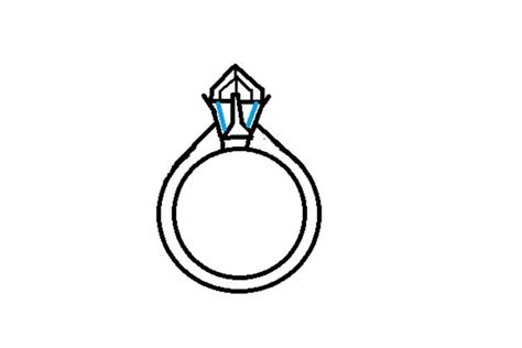 Ring Drawing Easy Simple With Diamonds And Step By Step