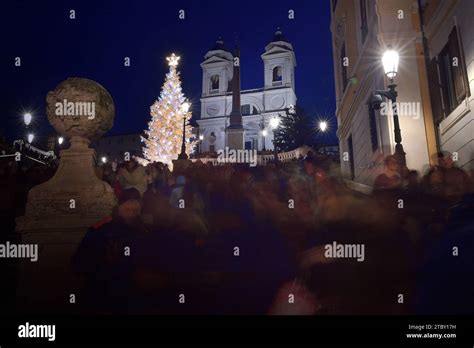 Rome Italy 08th Dec 2023 Dior Lights Up The Spain Square In Rome