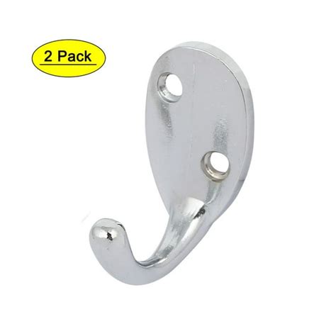 Uxcell Metal Wall Mounted Hook Single Robe Coat Hanging Hook Hanger 2pcs