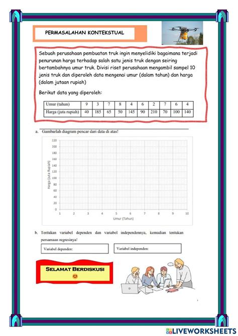 Diagram Pencar Pada Data Bivariat Worksheet Live Worksheets