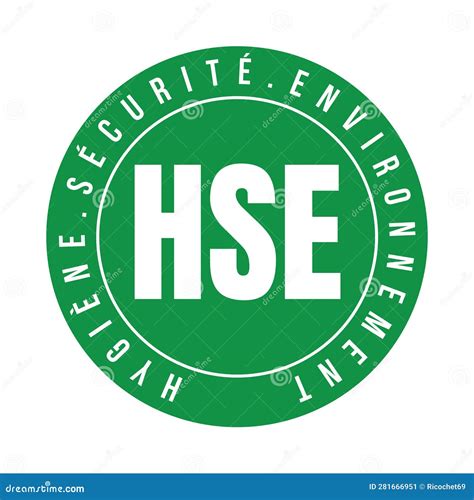 HSE Hygiene Safety Environment Symbol In France Called Hygiene Securite