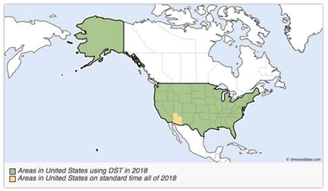 Daylight Savings Time Zone Map Usa