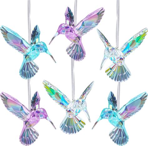 Amazon 6 Pieces Hummingbird Ornaments Hanging Christmas