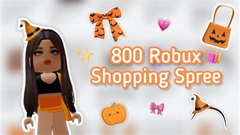 800 Robux Shopping Spree🛍️ Youtube