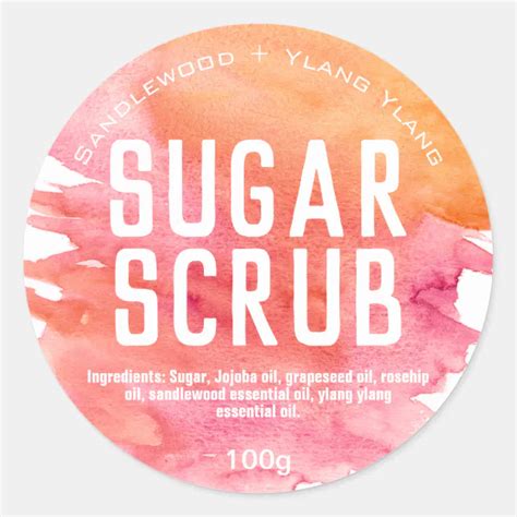 Customizable Sugar Scrub Label Zazzle