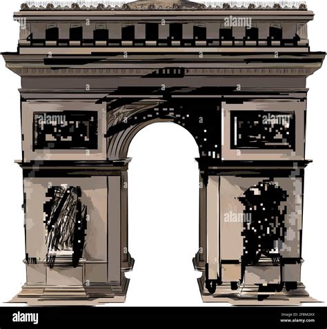 Arc De Triomphe Des Champs Elysees Banque D Images Vectorielles Alamy