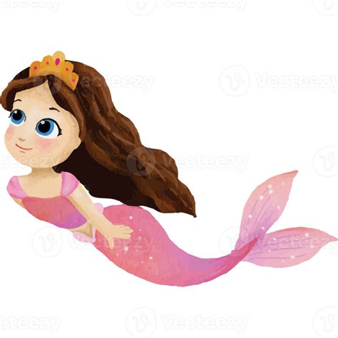 Beautiful Mermaid Clip Art Element Transparent Background 24400187 Png