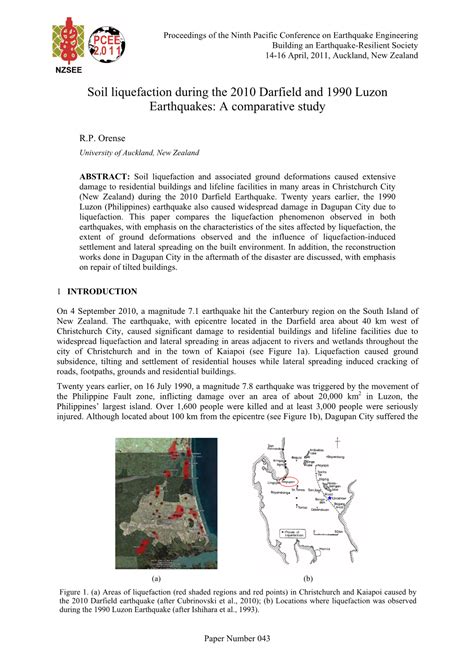 Soil Liquefaction During The Darfield And Luzon Earthquakes