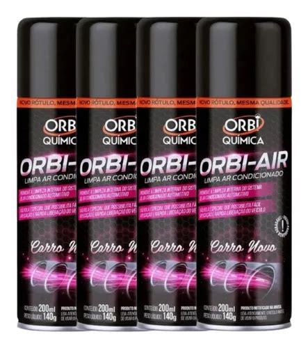 Kit 4 Limpa Ar Condicionado Orbi Spray Higienizador