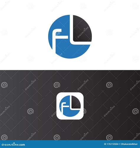 Vetor De Modelo De Design De Logotipo De Letra Fl Ilustração do Vetor