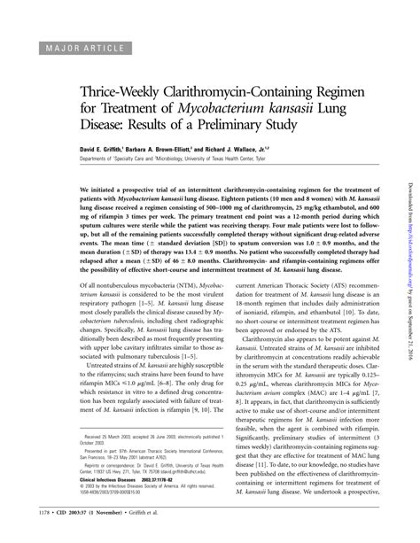 (PDF) Thrice-Weekly Clarithromycin-Containing Regimen for Treatment of ...