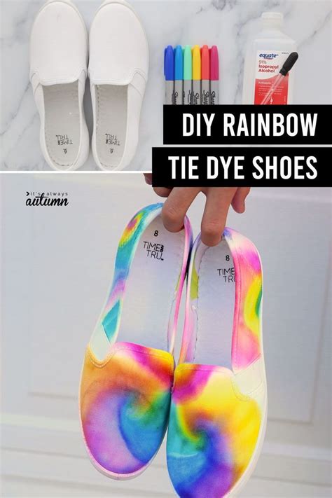 The Diy Rainbow Tie Dye Shoes Are Easy To Make