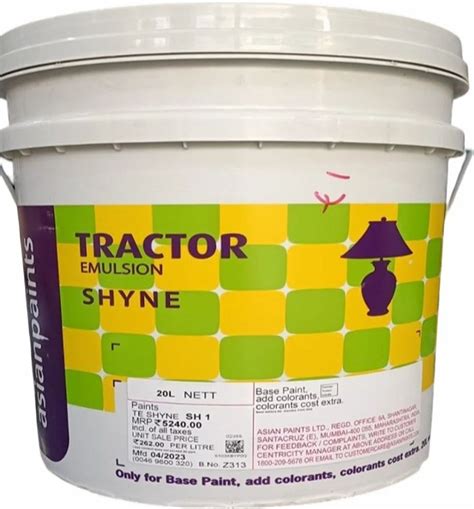 Asian Tractor Emulsion Shyne Paint 20 Ltr At Rs 5240 In Kurnool ID