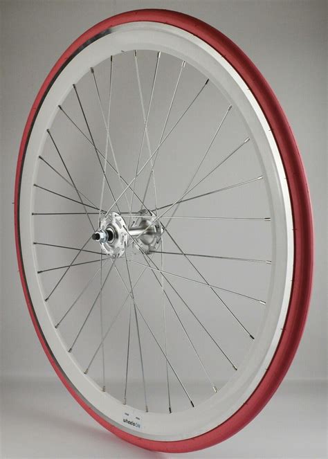 C Fixie Fixed Single Speed Wheel Set Flip Flop T White Rim And