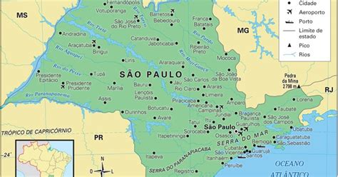 Blog De Geografia Mapa Do Estado De S O Paulo