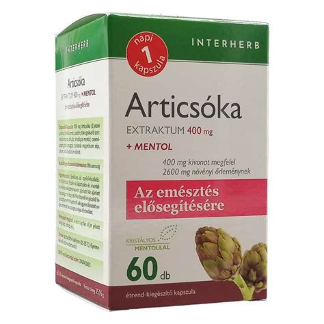 5012 Ft Interherb Napi 1 Articsóka 400mg extraktum kapszula 60db