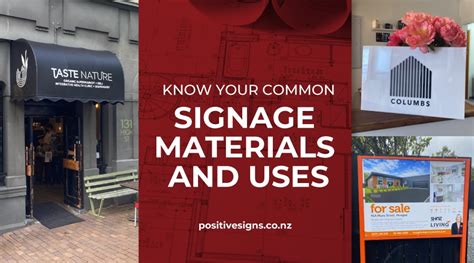 Know Your Common Signage Materials and Uses - Positive Signs + Print