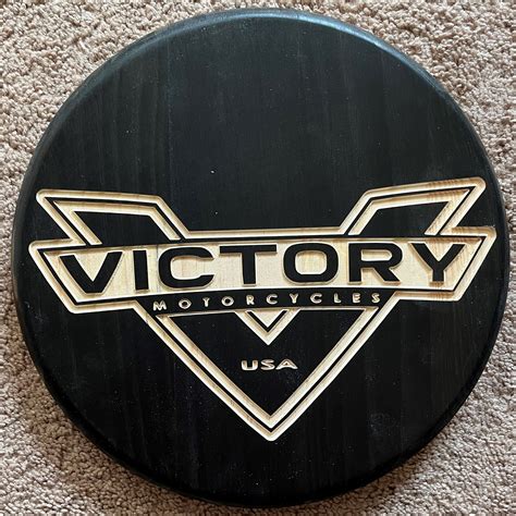 VICTORY MOTORCYCLE NEW LOGO (BLACK) - Heirloom Wood