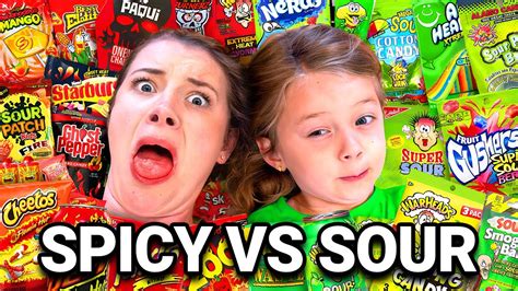 Eating Spicy Vs Sour Foods From A Mystery Box Youtube