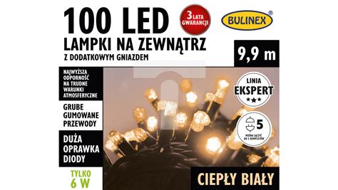 Lampki Choinkowe Led Bia Y Ciep Y Zewn Trzne M Lampki Z