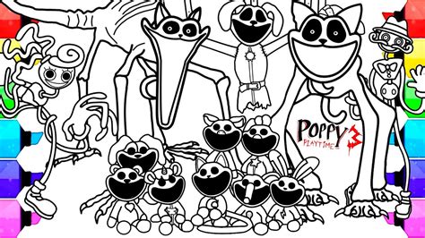 POPPY PLAYTIME CHAPTER 3 New Coloring Pages Coloring All Bosses And