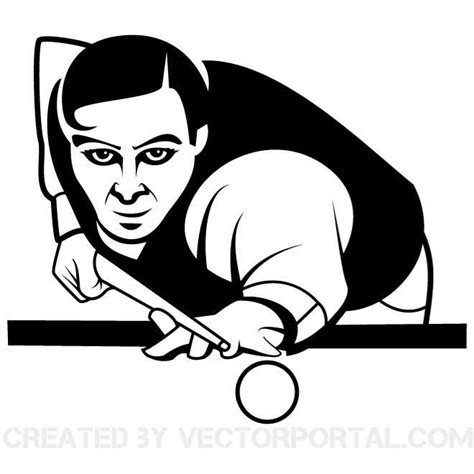 Snooker Player Vector Clip Art Free Vector Art Vector Images Black