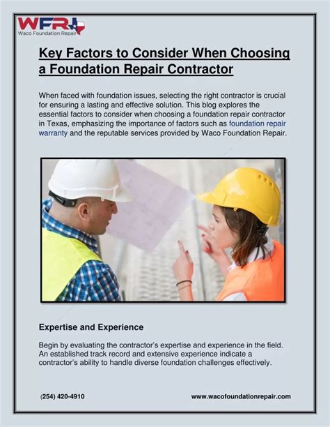 Ppt Key Factors To Consider When Choosing A Foundation Repair