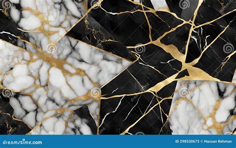 Black Marble With Golden Veins Black Marbel Natural Pattern For