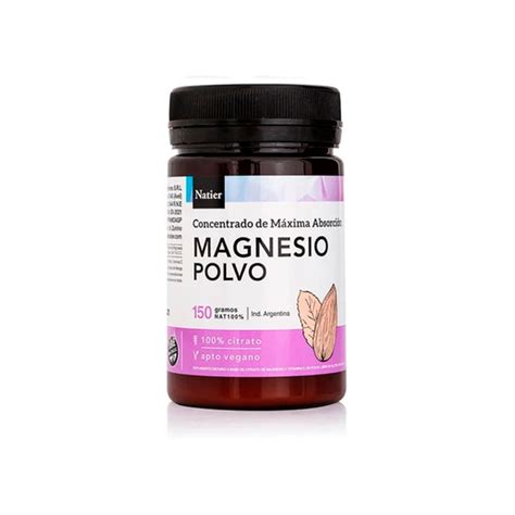 Citrato De Magnesio En Polvo Natier 150g Mejora Tu Bienestar