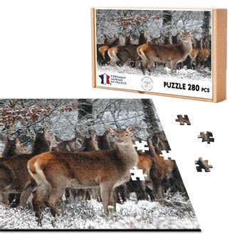 Puzzle classique 280 Pièces Fabulous Harde de Cerfs dans une Forêt