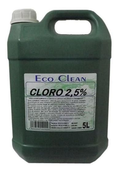 Cloro Eco Clean 2 5 At Hipocloreto Sódio 5l Ecoclean Água