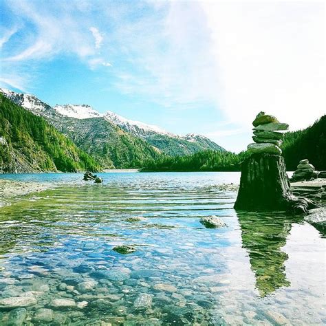 Lago Dei Cavalli Cheggio Piedmont Italy Przepi Kne Jezioro Alpejskie