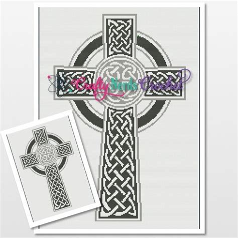 Celtic Cross Filet Crochet Pattern Etsy Canada