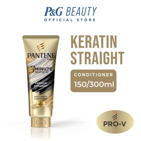 Pantene 3 Minute Miracle Keratin Straight Daily Serum Conditioner Shopee Singapore