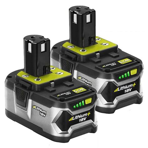 2 x Ryobi 18V 6.0Ah ONE+ Plus Compatible Battery P108 P104 BPL-1815 ...