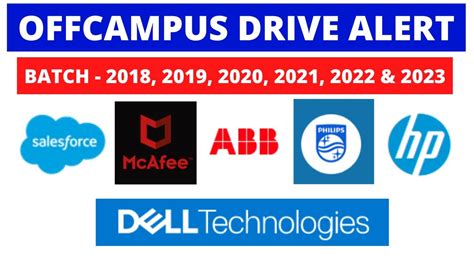 Off Campus Drive For Freshers In Top Companies Batch