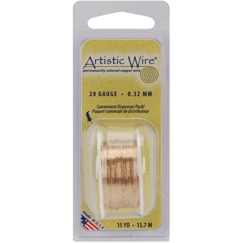 Artistic Wire 28 Gauge 15Yd Non Tarnish Brass Michaels