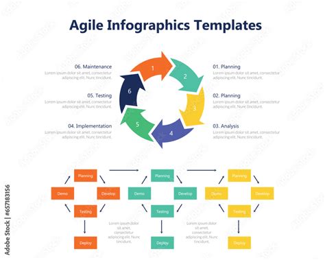 Agile Diagram Infographics Template Agile project management diagram ...