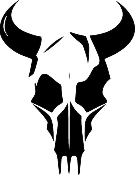 Premium Vector Cow Skull Minimalist And Flat Logo Vector Illustration