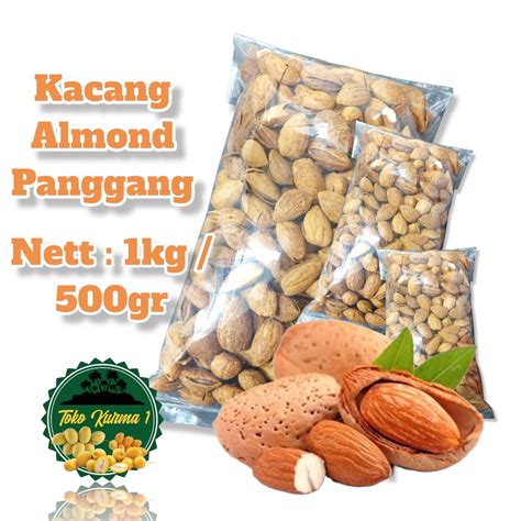 Jual Kacang Almond Oven Rasa Susu 1kg Panggang Roasted Shopee