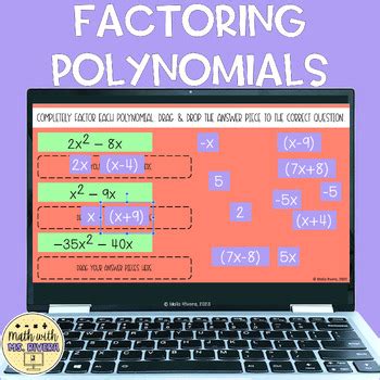 Factoring Polynomials Drag Drop Digital Activity By Math With Ms Rivera