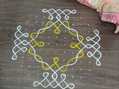 Kolam 60 Very Simple Big And Beautiful Sikku Kolam With 10 Dots