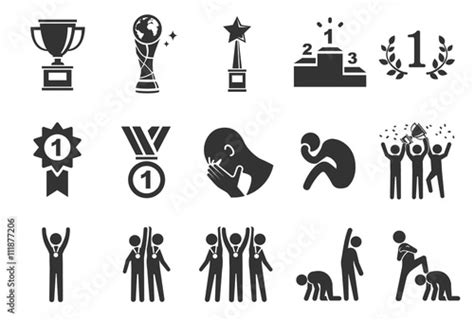 Competition Icons Illustration Stockfotos Und Lizenzfreie Vektoren