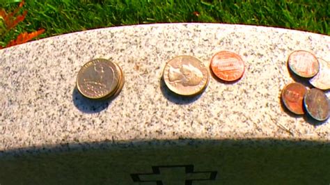 What Do Coins On Military Tombstones Mean Abc7 Chicago