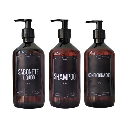 Frasco Mbar Pet Kit P S Shampoo Condicionador E Sabonete L Quido