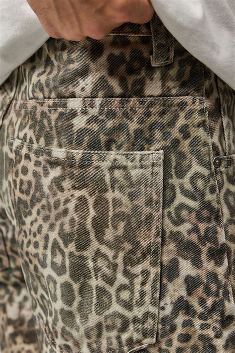 Jaded London Leopard Print Colossus Jeans Urban Outfitters Uk