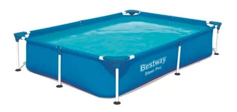 Pileta Estructural Rectangular Bestway Steel Pro 10473 Con Capacidad De