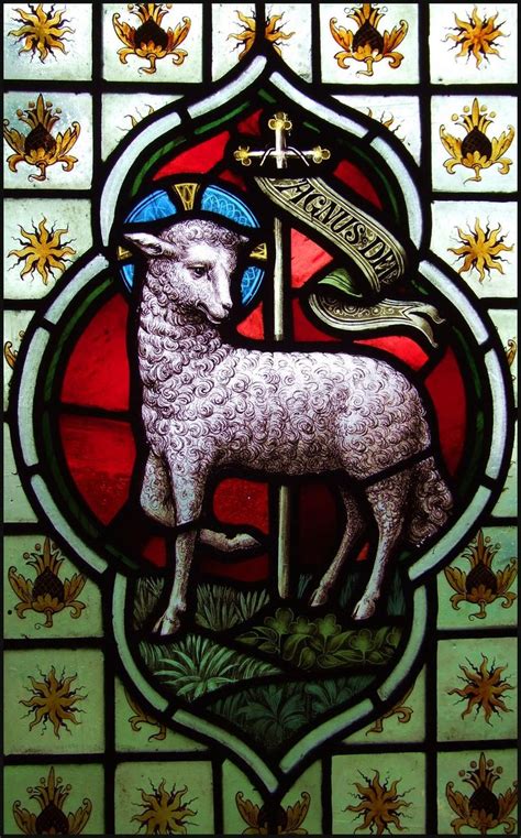 Lamb Of God Stained Glass Church Stained Glass Art Catholic Church Stained Glass